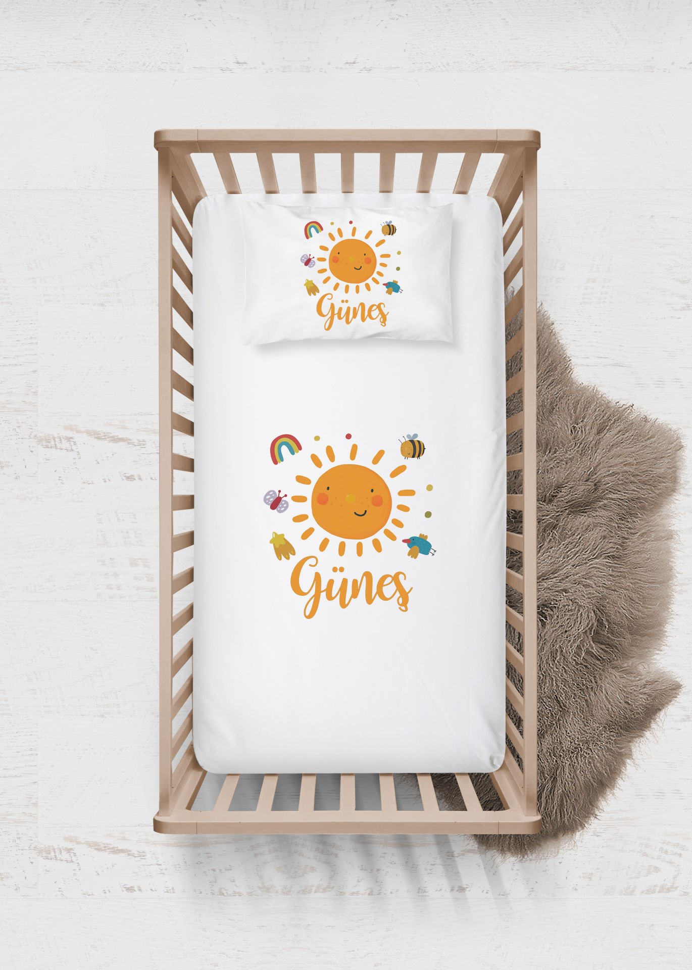 Güneş Tasarımı Çarşaf Seti