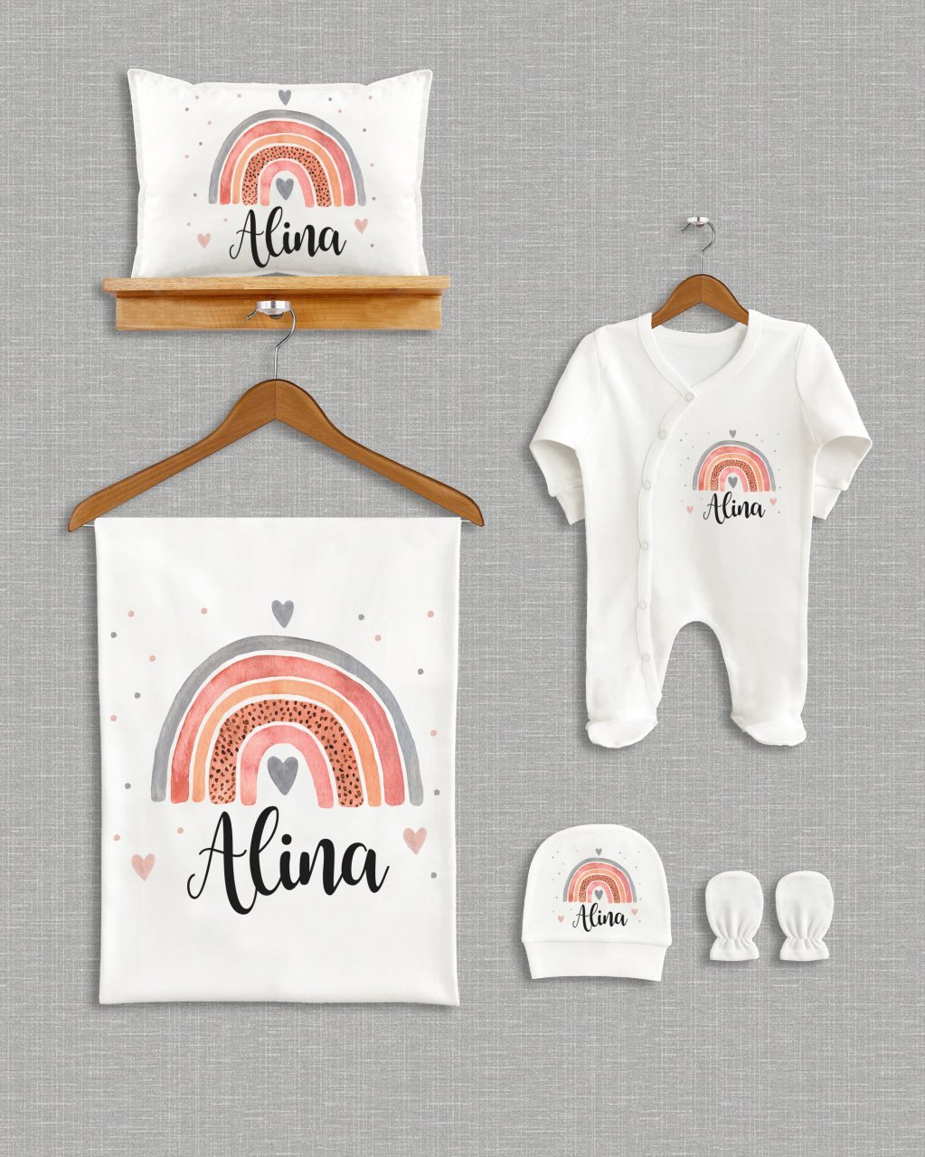 Gökkuşağı Tasarımı  5'li Organik Hastane Çıkışı