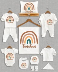 Renkli Gökkuşağı Tasarımı 11'li Organik  Hastane Çıkışı