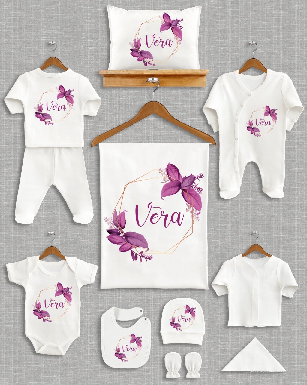 Gül Kurusu Çiçek Çelenk Tasarımı 11'li Organik  Hastane Çıkışı