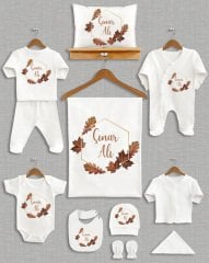 Kahverengi Çınar Yapraklı 11'li Organik  Hastane Çıkışı