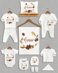 Çınar Yapraklı Tasarım 11'li Organik  Hastane Çıkışı