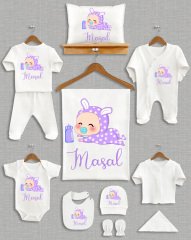 Sevimli Bebek Tasarımı 11'li Organik  Hastane Çıkışı