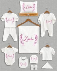 Çelenk Tasarımı 11'li Organik İsme Özel Hastane Çıkışı