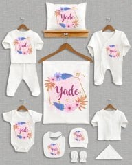 Renkli Çiçekli Tasarım 11'li Organik  Hastane Çıkışı