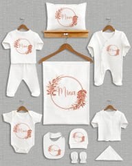 Yapraklı Çelenk Tasarımı 11'li Organik İsme Özel Hastane Çıkışı