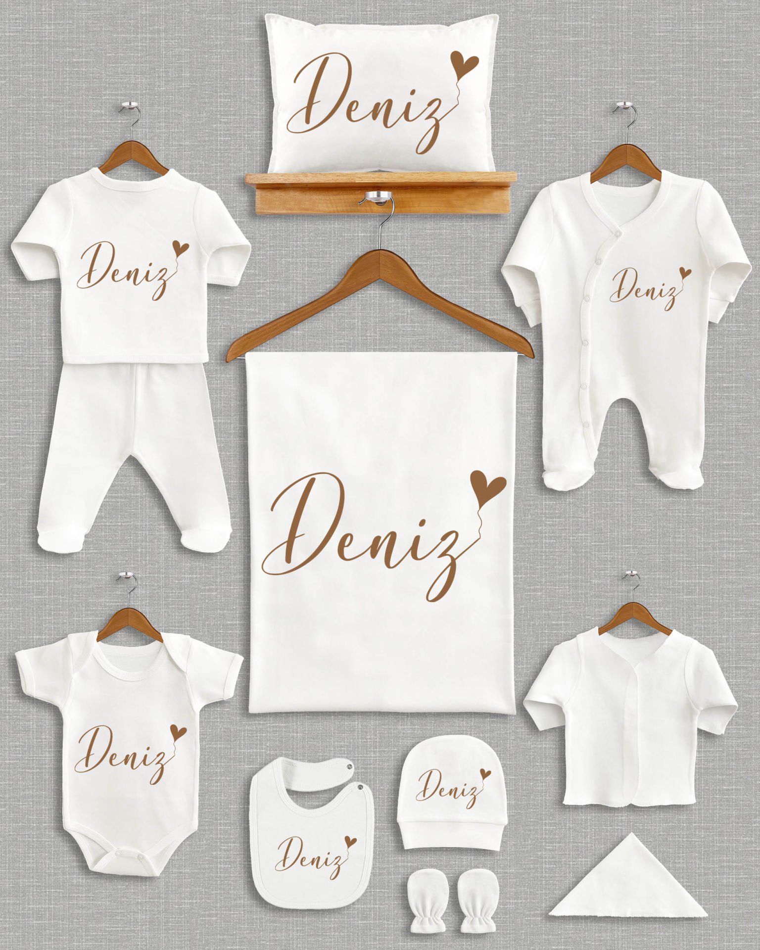 Kalpli İsim Tasarımı 11'li Organik İsme Özel Hastane Çıkışı