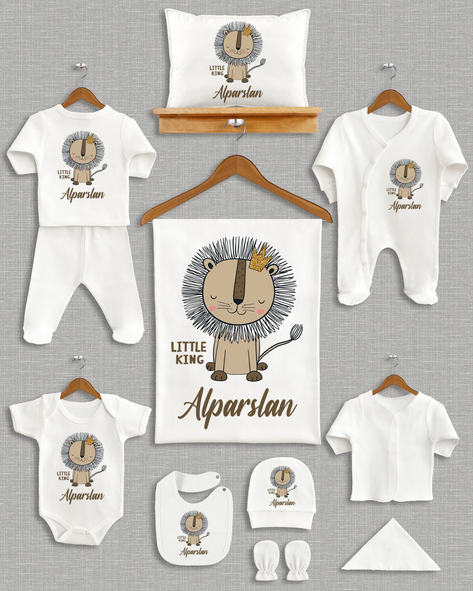 Aslan Tasarımı 11'li Organik İsme Özel Hastane Çıkışı