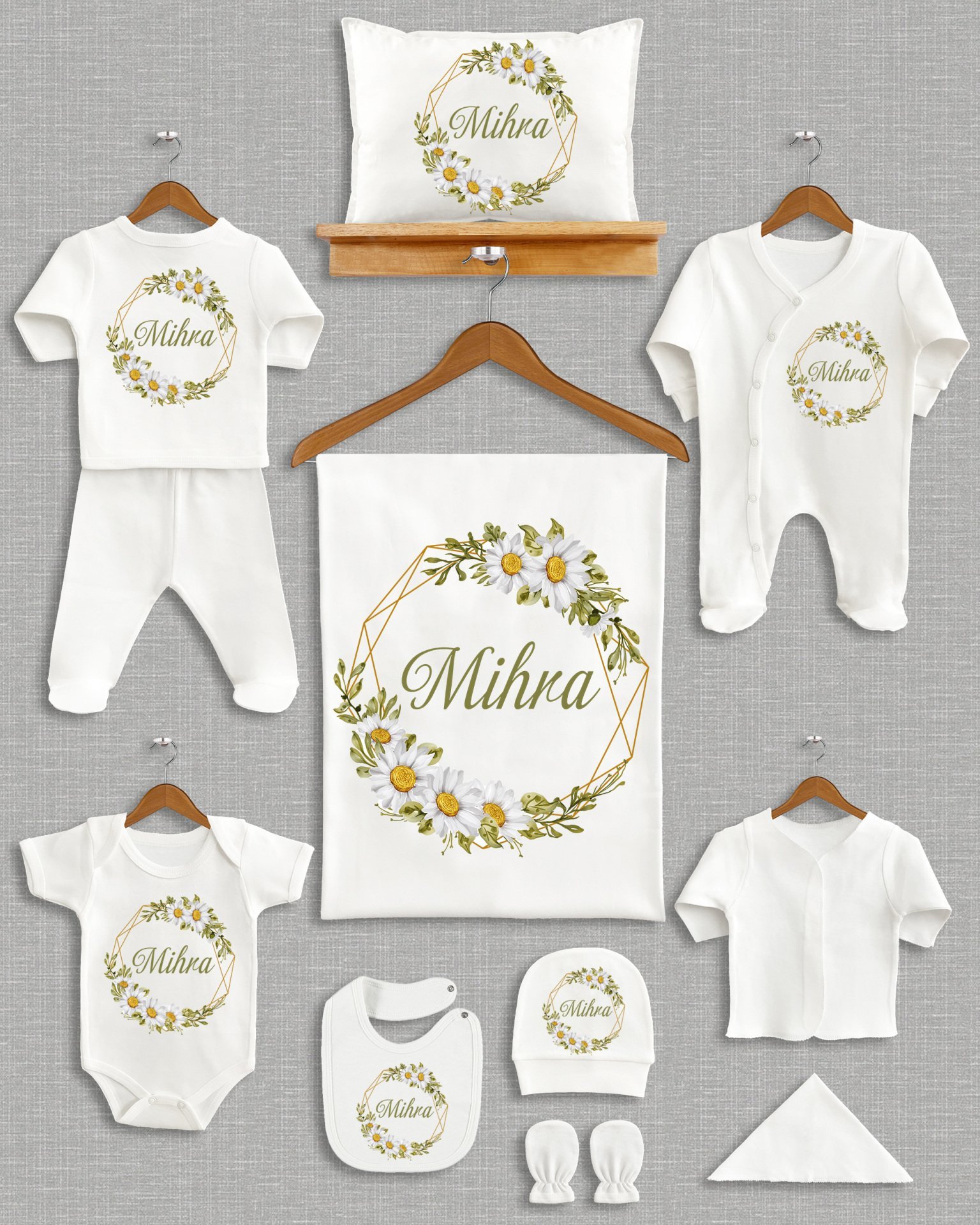 Papatya Tasarımı 11'li Organik  Hastane Çıkışı