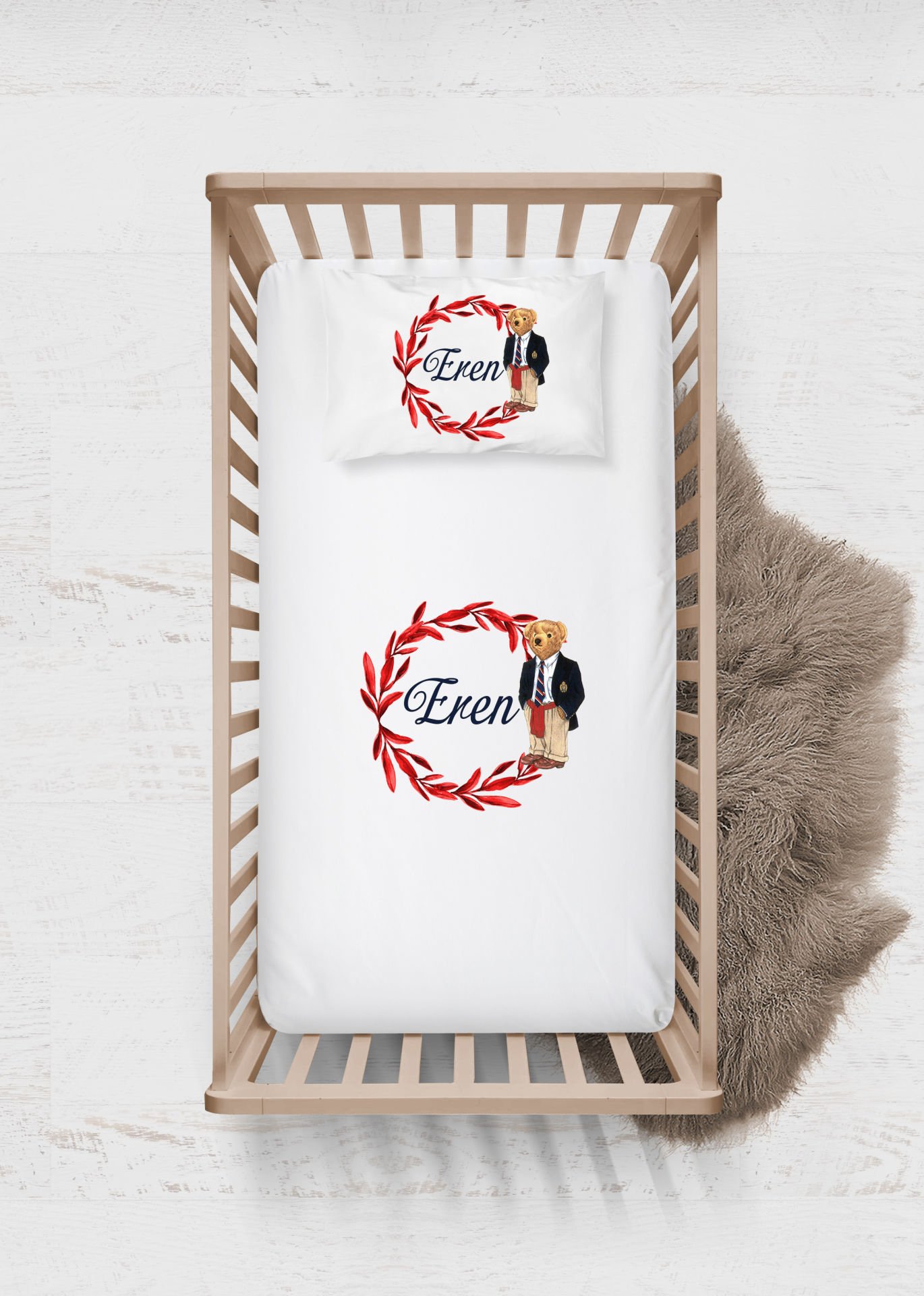 Cute Bear Desing Çarşaf Seti