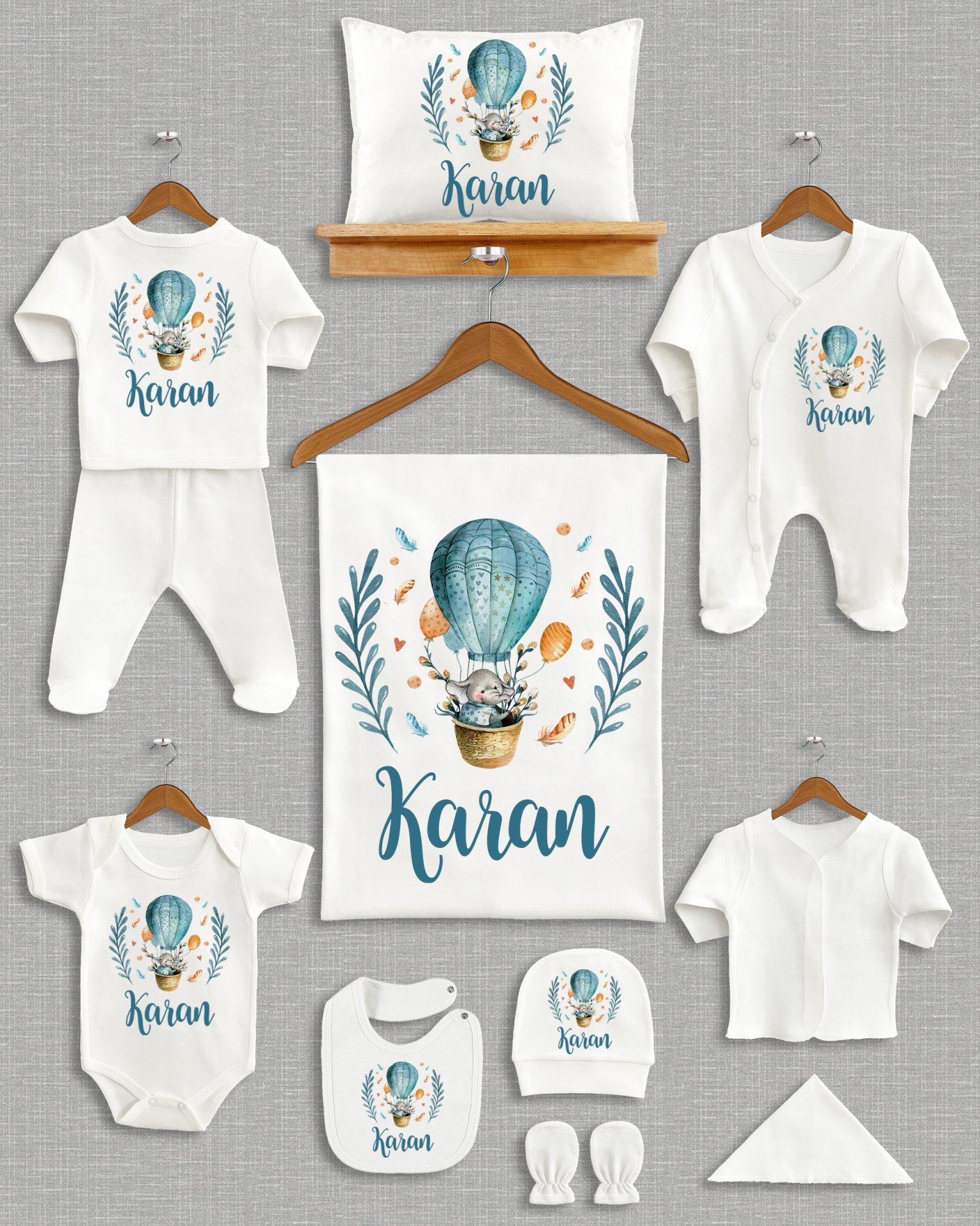 Yapraklı Uçan Balon Tasarımı 11'li Organik  Hastane Çıkışı