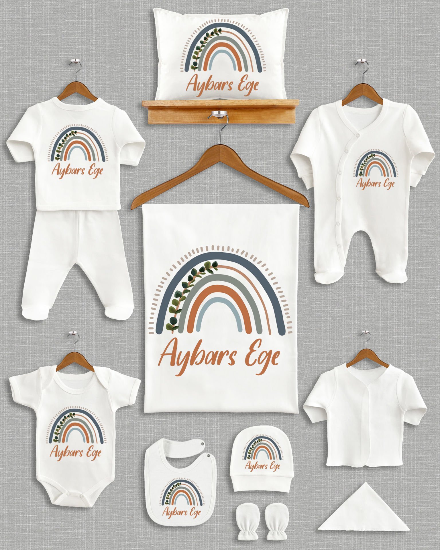 Gökkuşağı Tasarımı 11'li Organik  Hastane Çıkışı