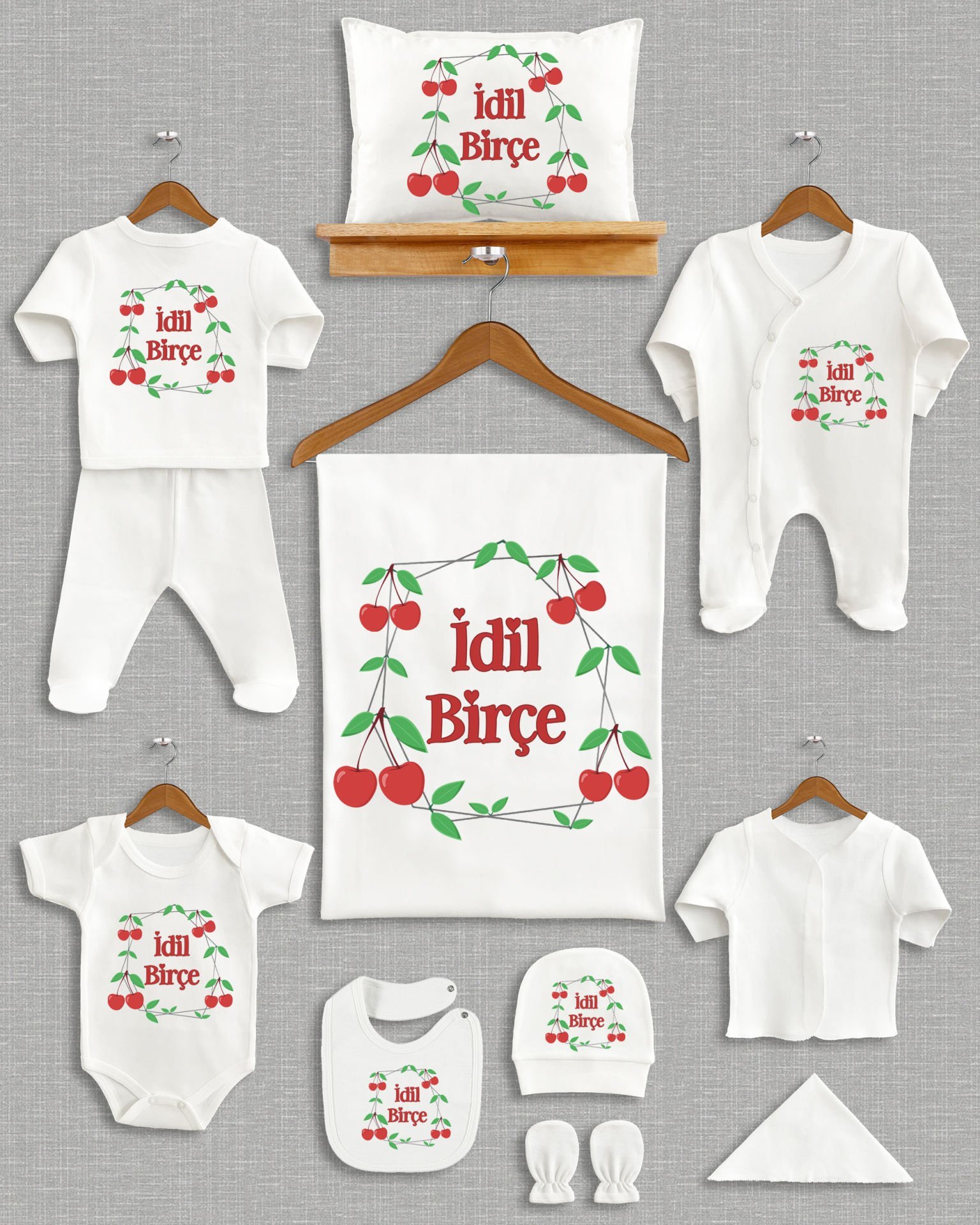 Kiraz Tasarımı 11'li Organik  Hastane Çıkışı