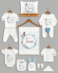 Çelenk Tasarımı Ponponlu Tavşan Kulaklı 11'li Organik Hastane Çıkışı