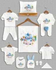 Deniz Temalı Ponponlu Tavşan Kulaklı 11'li Organik Hastane Çıkışı