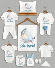 Cute Baby  Ponponlu Tavşan Kulaklı 11'li Organik Hastane Çıkışı