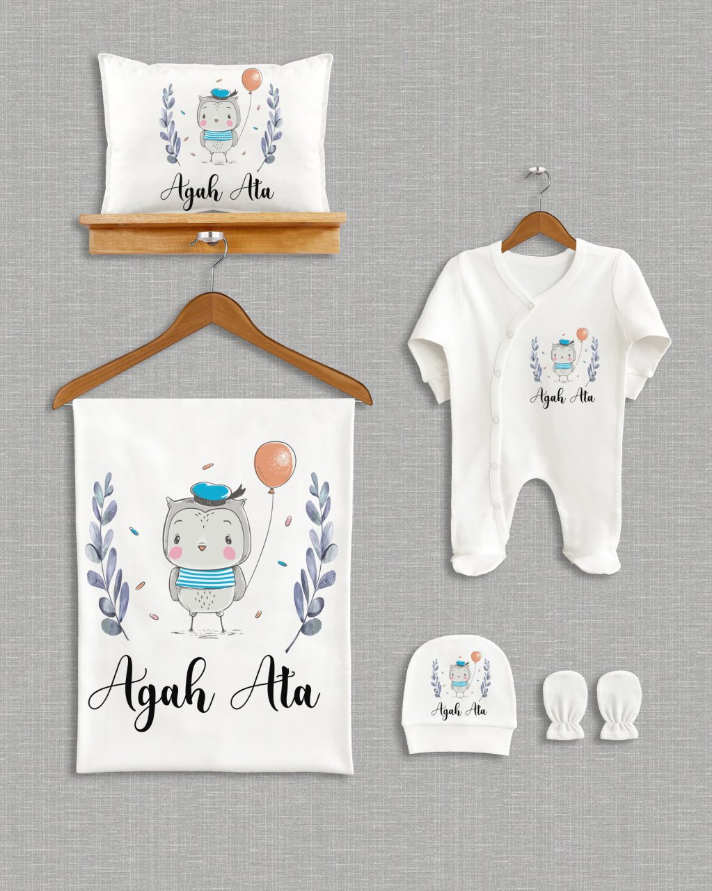 Sevimli Hayvan Tasarımı 5'li Organik Hastane Çıkışı