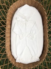 Kelebekli Tasarım Dantelli Tulum Seti