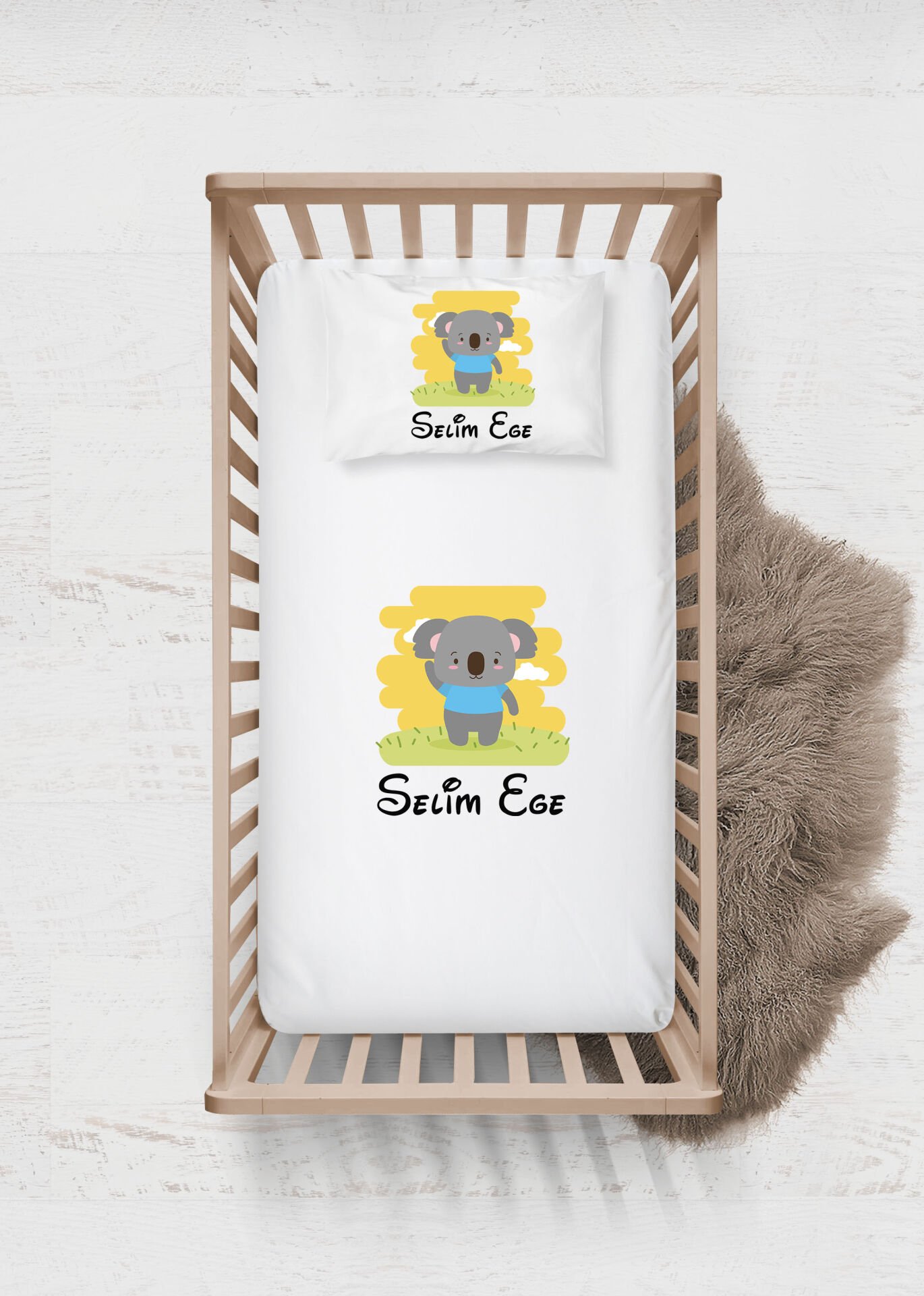 Sevimli Koala Tasarımı Çarşaf Seti