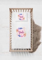 Çiçekli Çelenk Tasarımı Nevresim Takımı