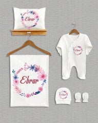 Renkli Çiçek Çelenk Tasarımı 5'li Organik Hastane Çıkışı