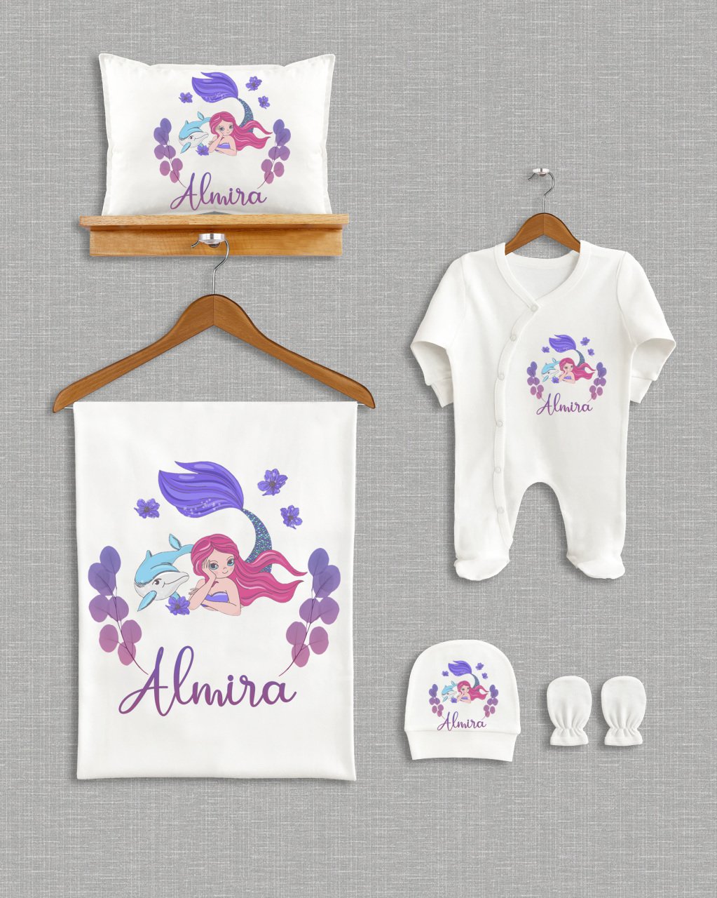 Deniz Kızı Tasarımı 5'li Organik Hastane Çıkışı