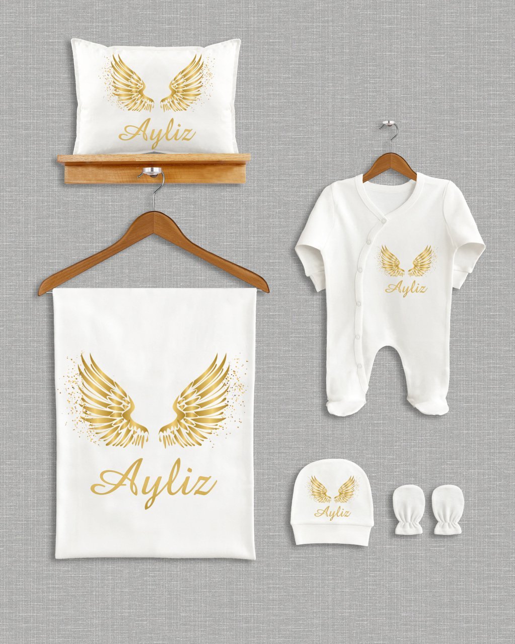 Melek Kanadı Tasarımı 5'li Organik Hastane Çıkışı