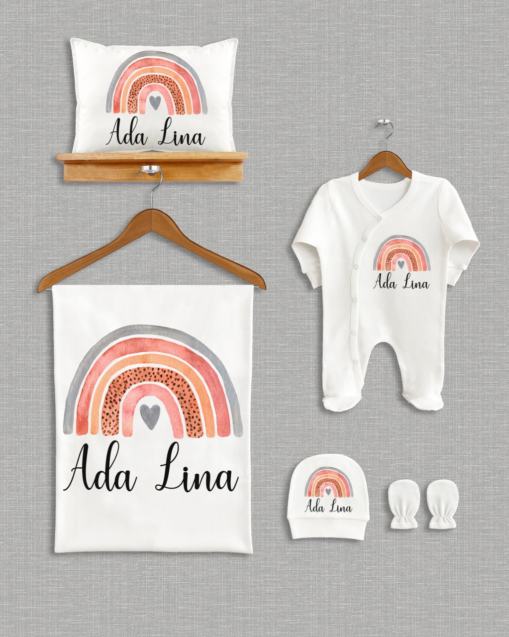 Gökkuşağı Tasarımı 5'li Organik Hastane Çıkışı